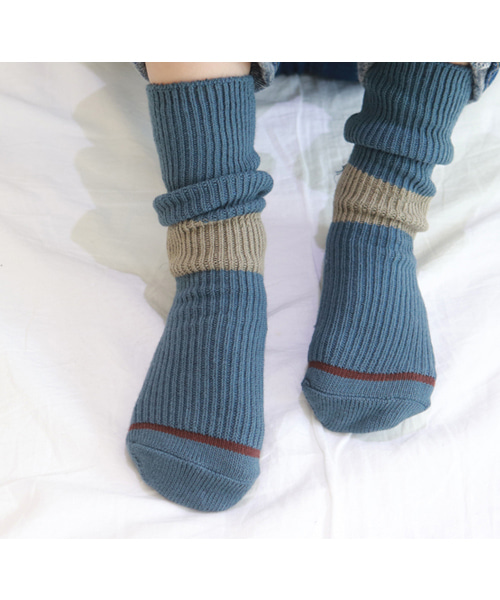 컬러 블럭 socks - 6 color